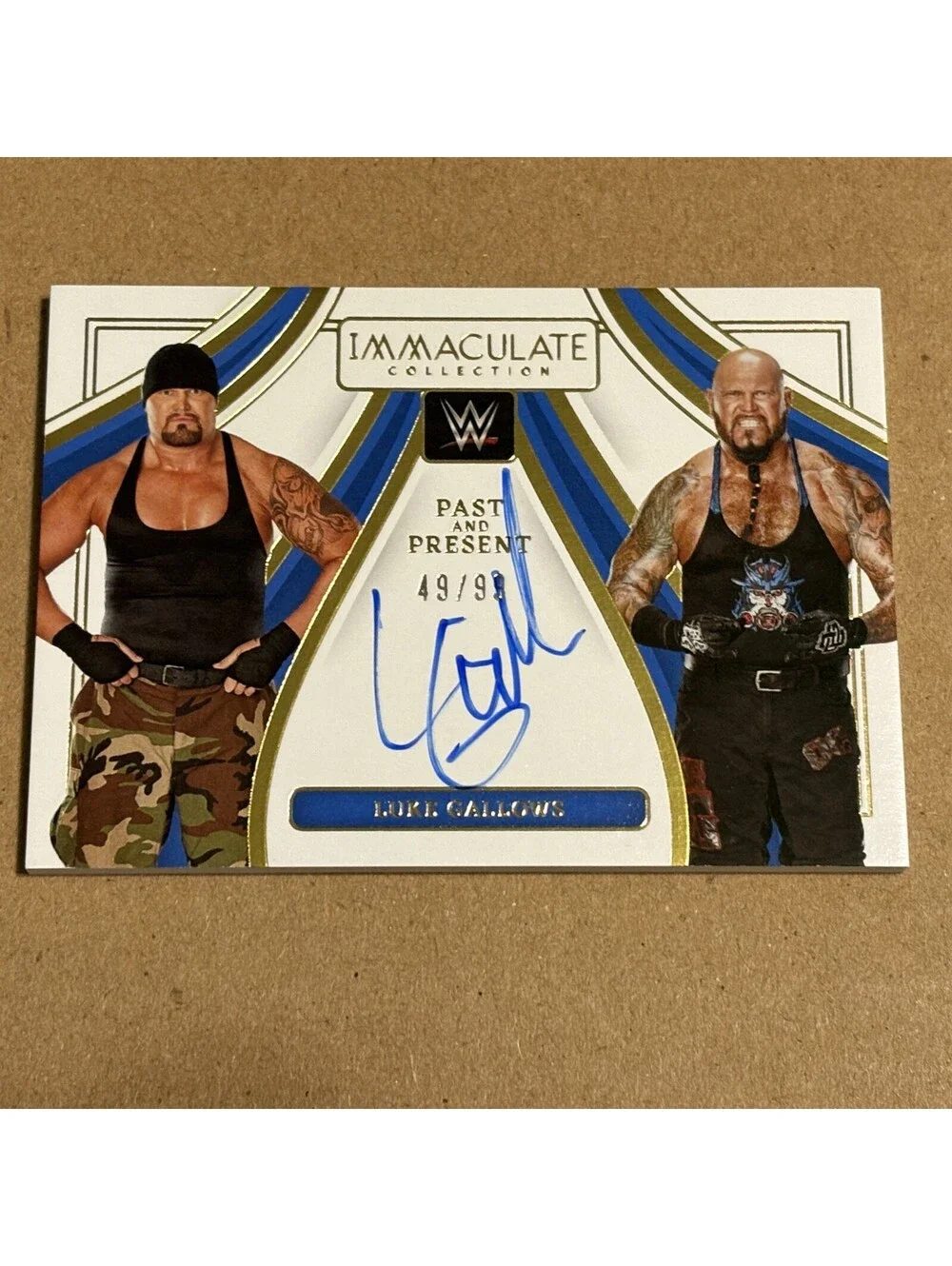 2023 Panini Immaculate Collection WWE Luke Gallows #PP-LGW Past Present Auto /99